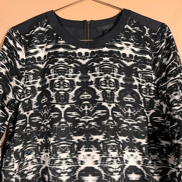 J.CREW Blurred Ikat Print Blouse - Picture 4 of 10